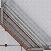 Дизайн-радиатор водяной модель L flat, вид сверху Дизайн-радиатор водяной модель L flat, вид сверху