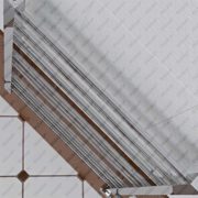 Дизайн-радиатор электрический модель L flat electro, вид сверху